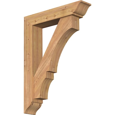 Ekena Millwork Balboa Traditional Smooth Bracket w/ Offset Brace, Western Red Cedar, 7 1/2"W x 36"D x 48"H BKT0806X36X48BOA01SWR